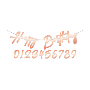 HAPPY BIRTHDAY LUSH BLUSH LETTER BANNER - 1M