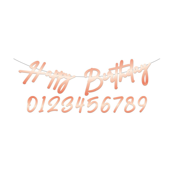 HAPPY BIRTHDAY LUSH BLUSH LETTER BANNER - 1M