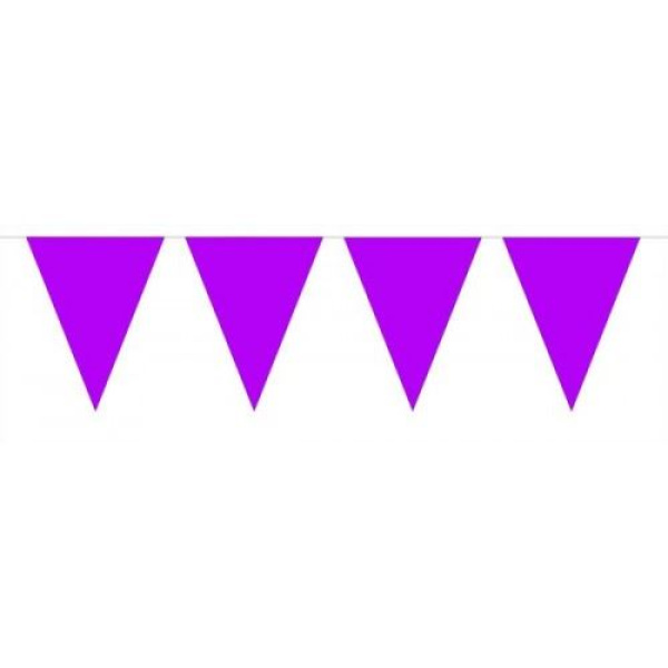 PURPLE XL TRIANGLE BUNTING - 10M