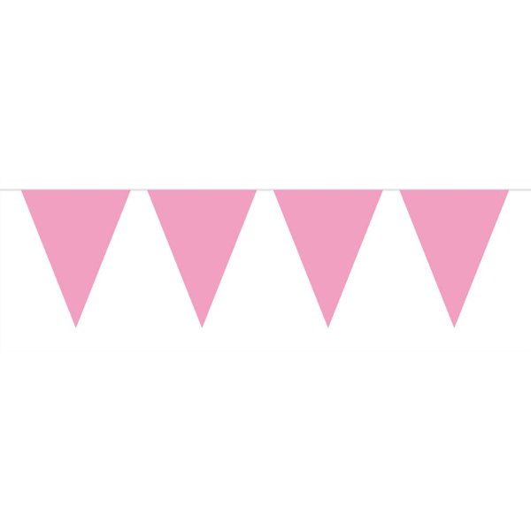 PINK TRIANGLE BUNTING 15 FLAGS - 10M