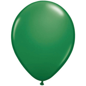 100 X GREEN BALLOONS - 13CM