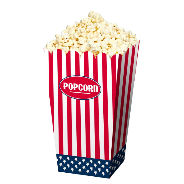 4 X USA STARS & STRIPES PARTY POPCORN BOWLS