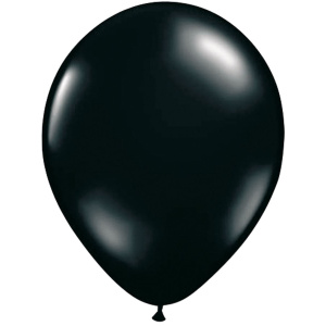 50 X BLACK BALLOONS - 30CM