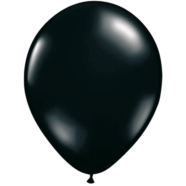 50 X BLACK BALLOONS - 30CM