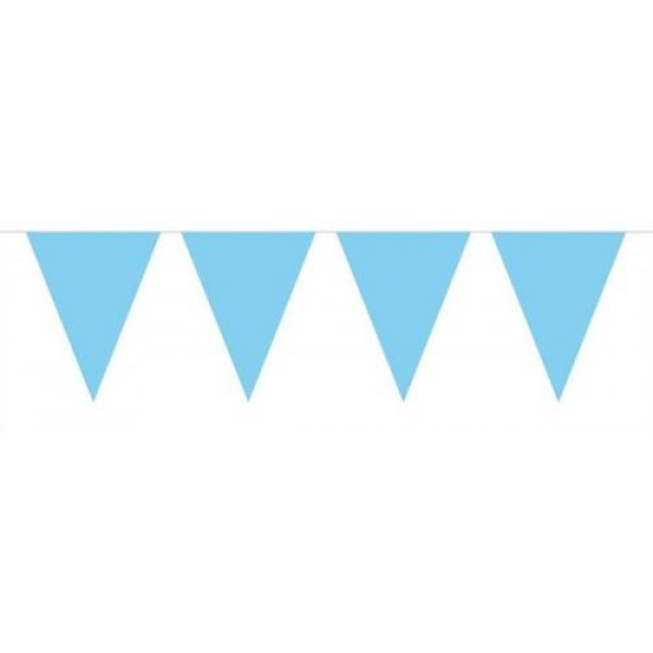 BABY BLUE XL TRIANGLE BUNTING - 10M