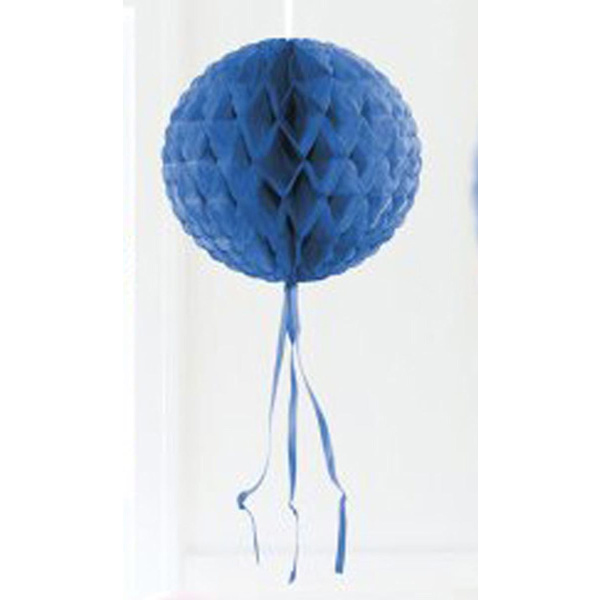 BLUE HANGING HONEYCOMB BALL - 30CM