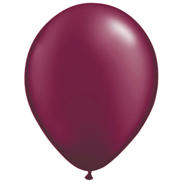 10 X BURGUNDY METALLIC BALLOONS - 30CM