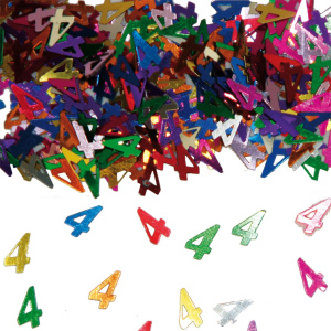 14G X NUMBER 4 TABLE CONFETTI