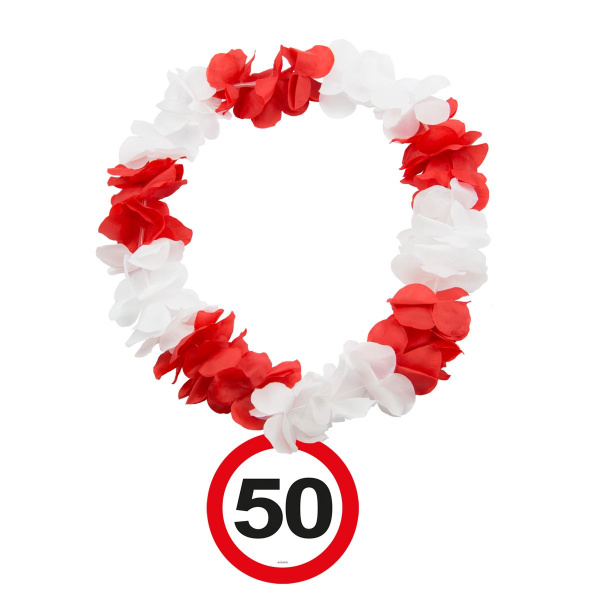 50TH BIRTHDAY HAWAIIAN LEI TRAFFIC SIGN