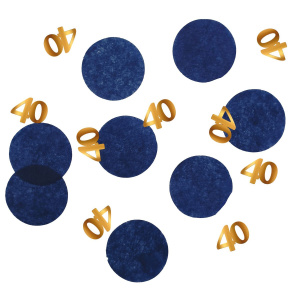 40TH BIRTHDAY TRUE BLUE TABLE CONFETTI - 25G