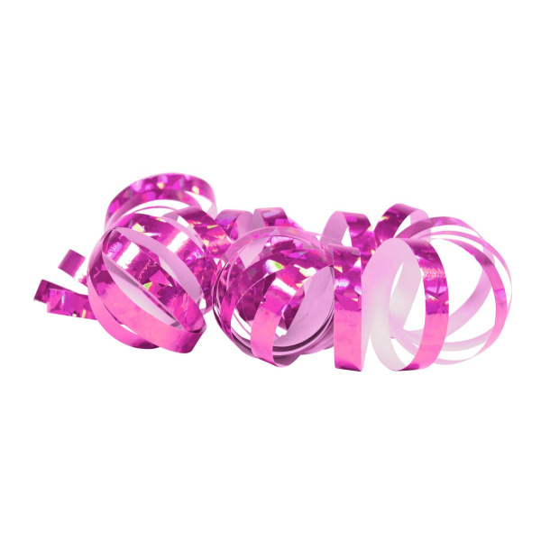 PINK HOLOGRAPHIC PAPER STREAMERS - 2 X 16