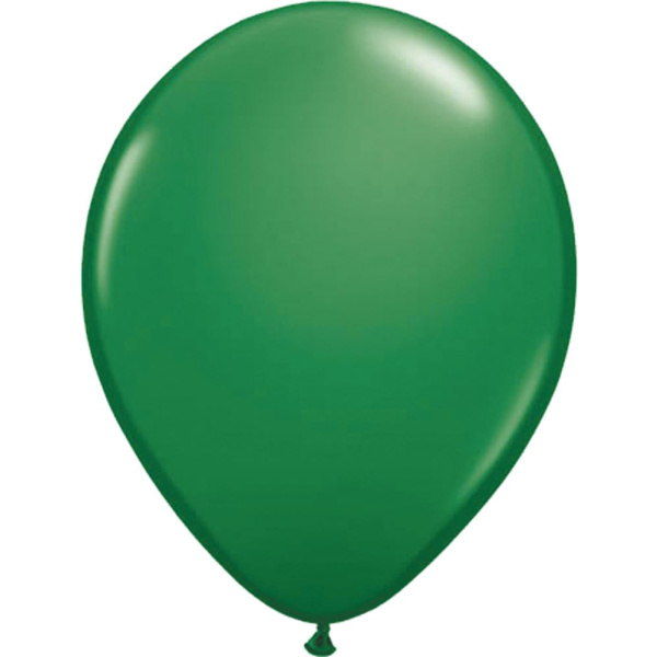 10 X DARK GREEN BALLOONS - 30CM