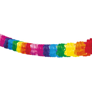 MULTICOLOURED HONULULU PAPER GARLAND - 6M