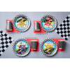 4 X FORMULA RACING PAPER PARTY CUPS - 350ML