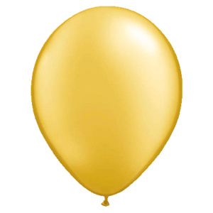 10 X GOLD METALLIC BALLOONS - 30CM