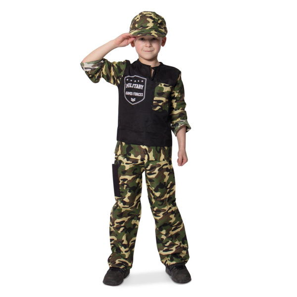 CHILD'S SOLDIER COSTUME 3 PIECES - L