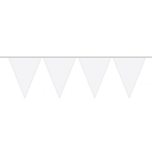 WHITE XL TRIANGLE BUNTING - 10M