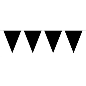 BLACK TRIANGLE BUNTING 15 FLAGS - 10M