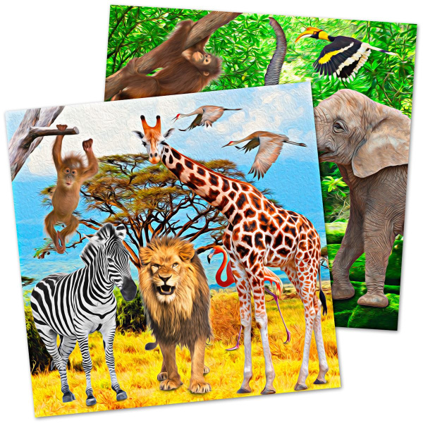 20 X SAFARI PARTY NAPKINS - 33CM