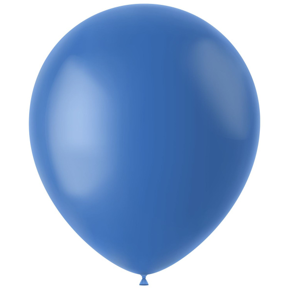 100 X DUTCH BLUE MATT BALLOONS - 33CM