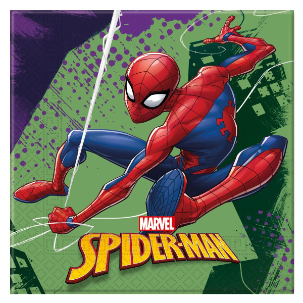 20 X MARVEL SPIDER-MAN PARTY NAPKINS - 33CM