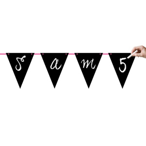 WRITABLE CHALKBOARD TRIANGLE BUNTING - 6M