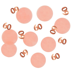 60TH BIRTHDAY LUSH BLUSH TABLE CONFETTI - 25G