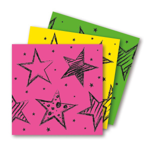 16 X NEON RAVE PARTY NAPKINS - 33CM