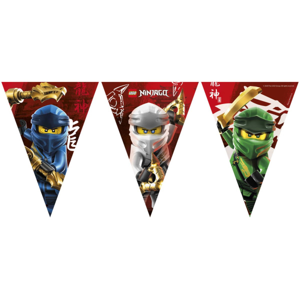 LEGO NINJAGO PAPER COMPOSTABLE BUNTING - 2.3M