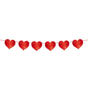 RED HEARTS PENNANT BANNER - 6M