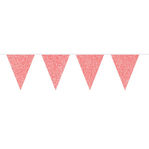 RED GLITTER TRIANGLE BUNTING - 6M