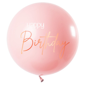 HAPPY BIRTHDAY LUSH BLUSH XL BALLOON - 80CM