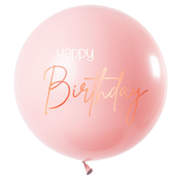 HAPPY BIRTHDAY LUSH BLUSH XL BALLOON - 80CM