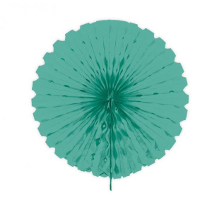 TURQUOISE HANGING HONEYCOMB FAN - 30CM