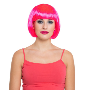 NEON PINK BOB WIG