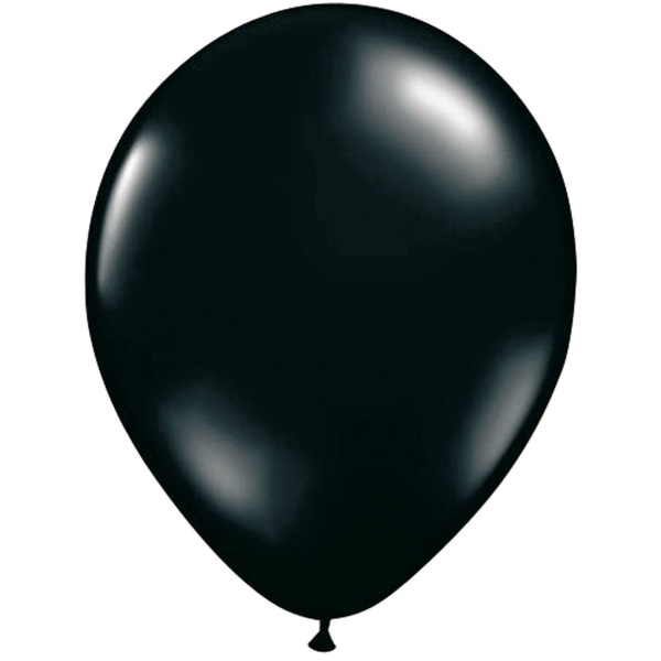 100 X BLACK BALLOONS - 30CM