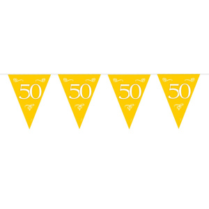 50TH GOLDEN ANNIVERSARY TRIANGLE BUNTING - 10M