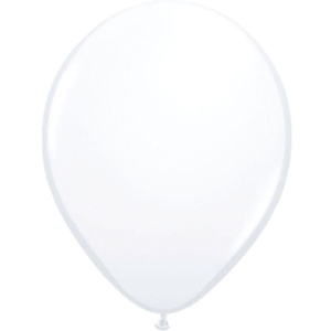 50 X WHITE BALLOONS - 30CM