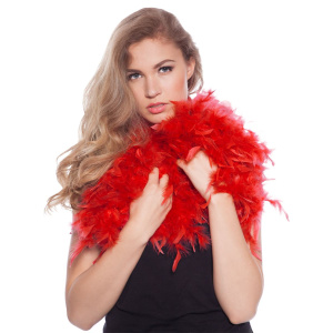 PREMIUM RED FEATHER BOA - 1.8M