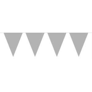 SILVER MINI TRIANGLE BUNTING - 3M