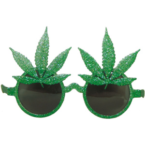 GLASSES CANNABIS LEAVES