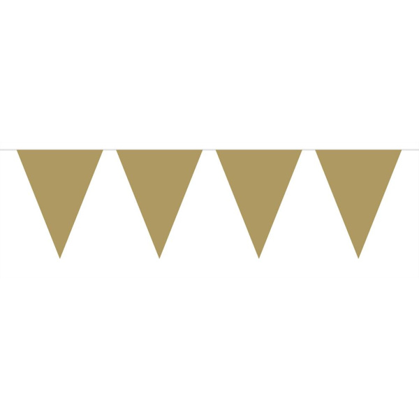 GOLD MINI TRIANGLE BUNTING - 3M