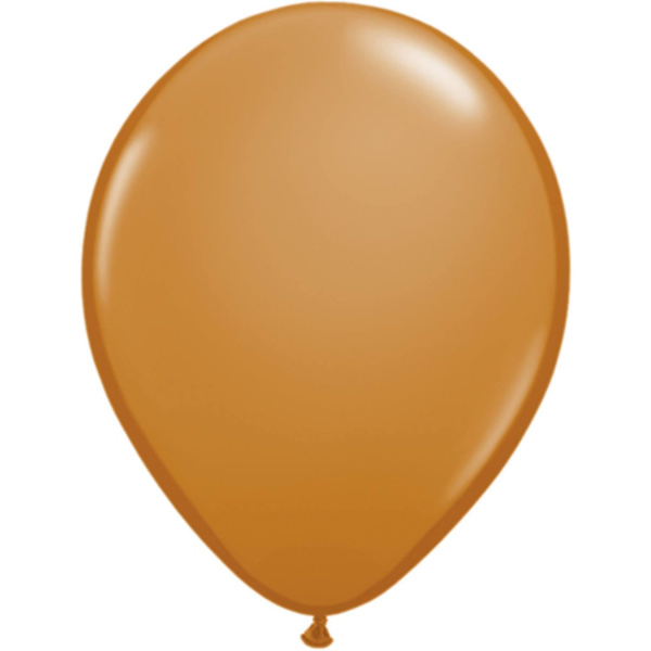 100 X MOCHA BROWN BALLOONS - 13CM