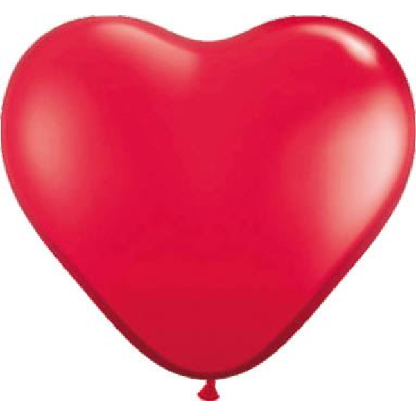 8 X RED HEART SHAPED BALLOONS - 30CM