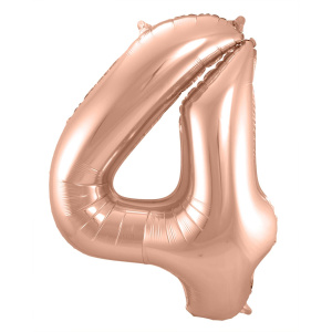 NUMBER 4 ROSE GOLD FOIL BALLOON - 86CM