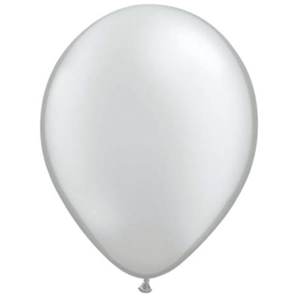 50 X SILVER METALLIC BALLOONS - 30CM