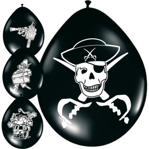 8 X PIRATE BALLOONS - 30CM