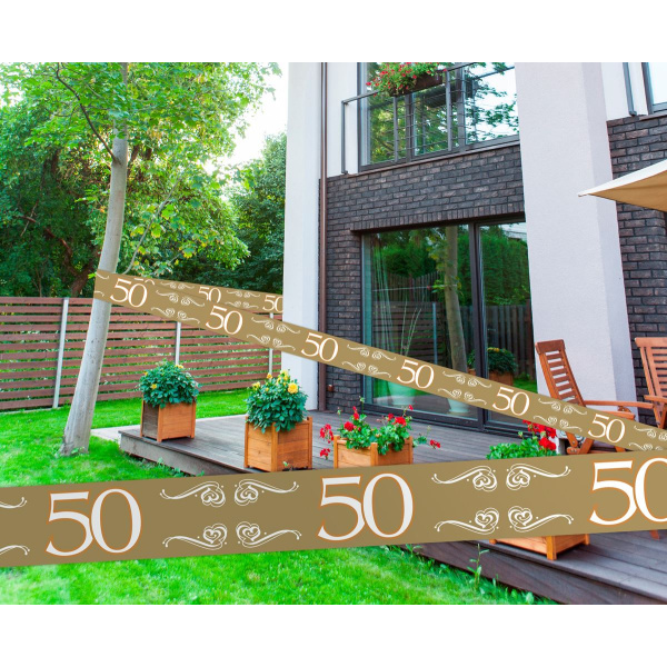 50TH GOLDEN ANNIVERSARY BARRIER TAPE - 15M