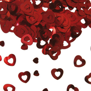 14G X RED HEARTS TABLE CONFETTI