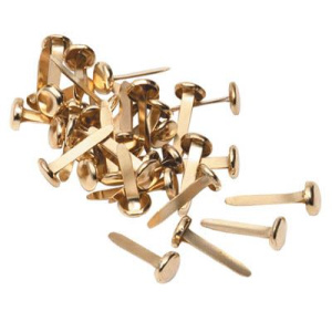 25 X BRASS LETTER BANNER FASTENERS - 1CM